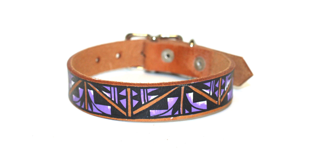 Native american leather outlet dog collars